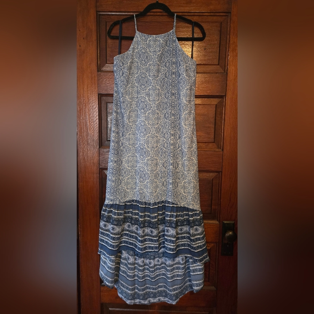 Knox Rose Blue and White Maxi Dress